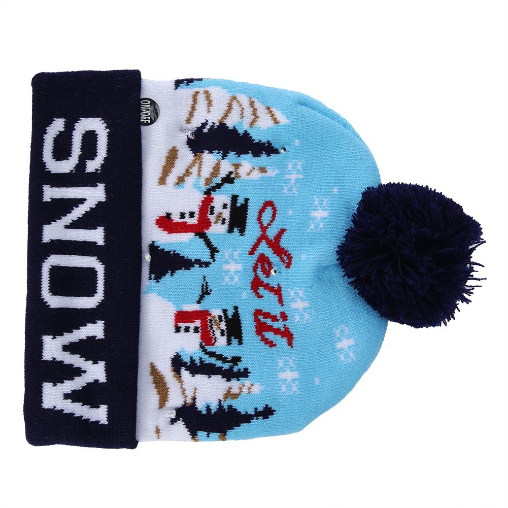 Christmas Knitted Soft Warm Winter Hat Light Hat for Children Adults Festivals Holiday PartyType 6