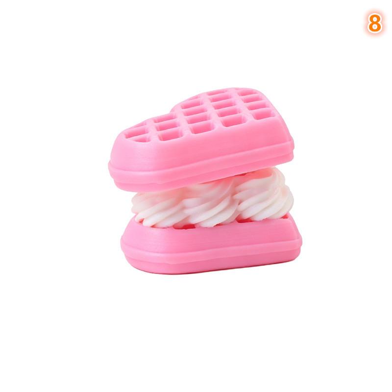 Calming Keychain Keys Finger Button Anti-Stress Toys Rabbit Cake Heart Waffles Funny Decompression Gifts For Children Adults
