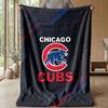 Chicago Cubs Flannel Fleece Blanket Cozy Warm Throw Blanket For Couch Bed Travel All Season Use
