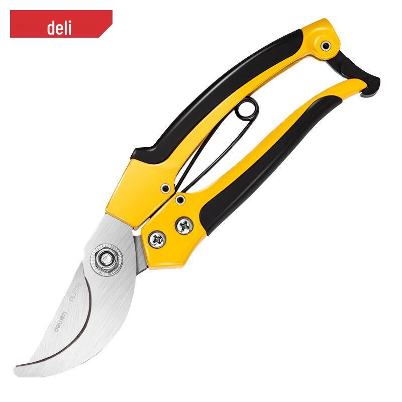 Deli DL2770 8-Inch Stainless Steel Curved Blade Pruning Shears