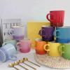 350 Mlnew Creative Macaron Mug Nordic Style Color Gradient Mug Gradient Color Cool Color Rainbow Cup Ceramic Cups With Hand Gift