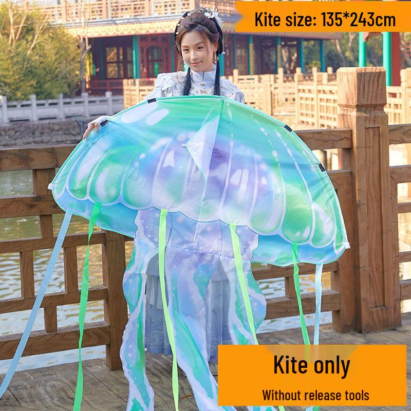 2026 New Cartoon Jellyfish Kite for Beginners – Easy to Fly Outdoors for Kids and Adults
