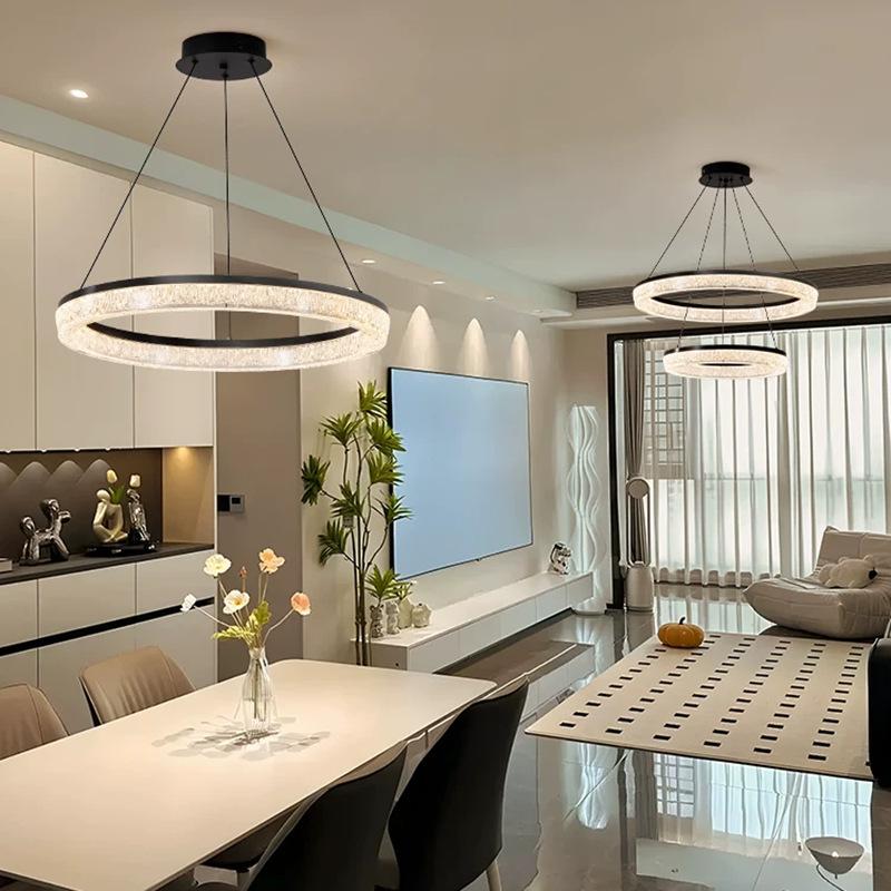 Light Luxury Italian Modern Chandelier - Grand Round Ring Nordic Lighting Fixture for Living Room or Hall