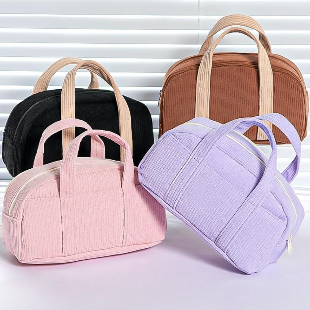 Handheld Colored Velvet Pencil Bag Thickened Pen Bag Office Organizer Stationery Bag Makeup Bag