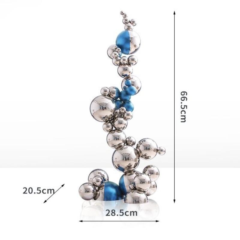 Stainless Steel Sculptures Large Floor Decoration Accessories Sculpture Nordic Home Decor Art Ornaments Luxury Bedroom Model