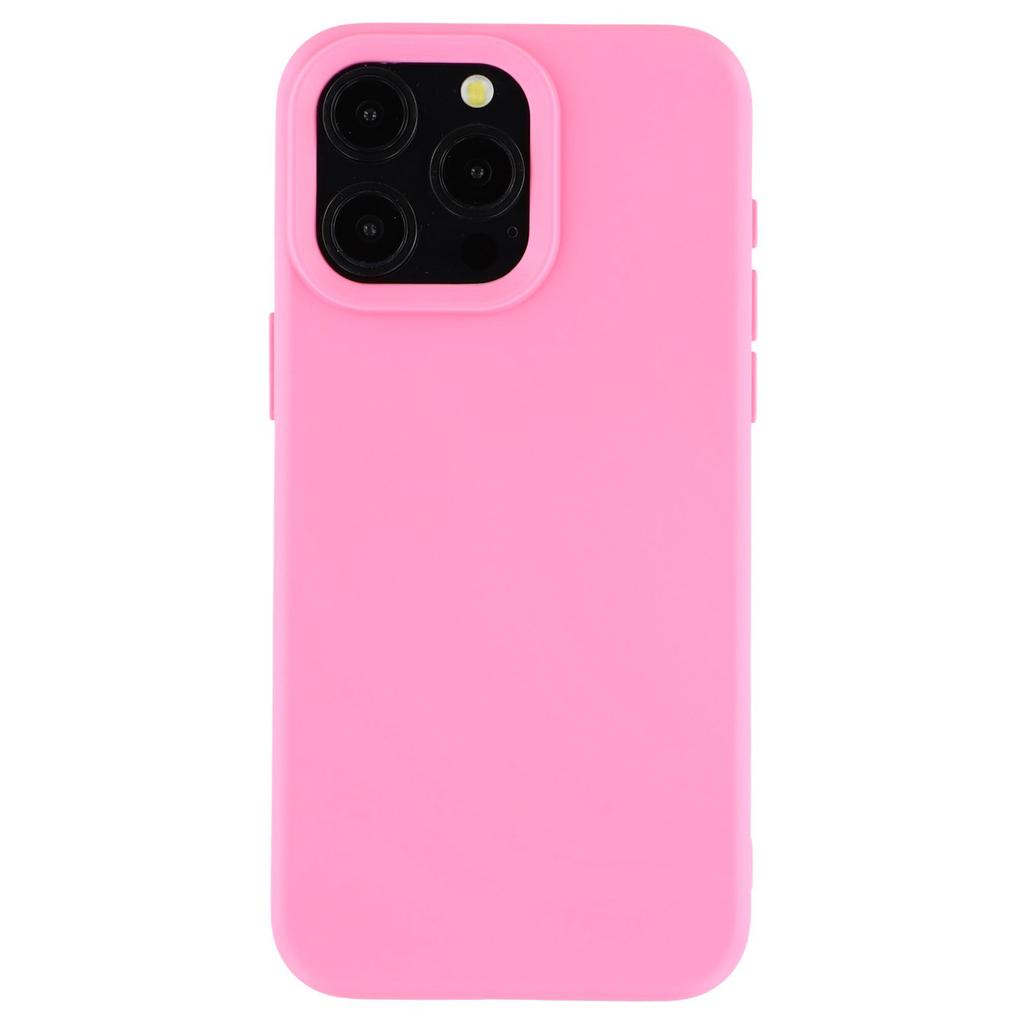 For iPhone 15 Pro Max Case 2.0mm Thick Solid Color Soft TPU Phone Back Cover Large Lens Cutout