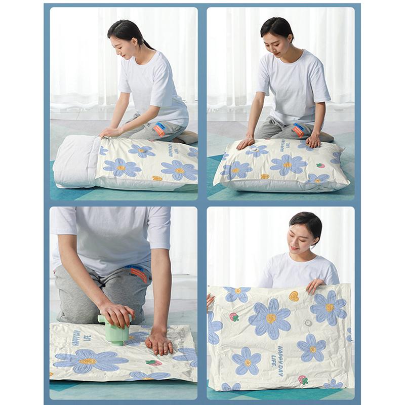 Vacuum Storage Bags Compression Bags for Clothes Thickened Material Space Saving Storage Organizer Travel Home Use Bedding Clothes Storage Bag