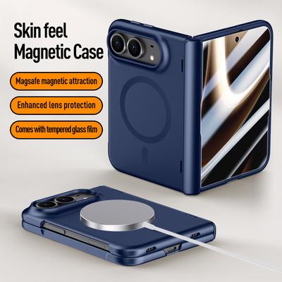 Luxury Skin Sensitive For Magnetic Magsafe Phone Case, For iPhone Ultra Fold Case High-Definition Privacy Screen Protector Cover