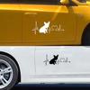 French Bulldog Heartbeat Car Bumper Window Sticker Reflective Decorative Decal
