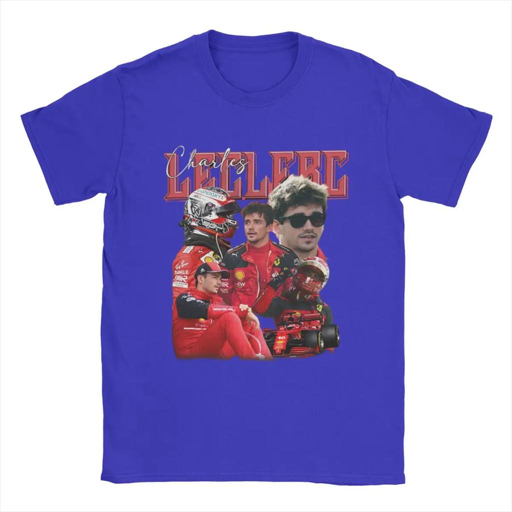 Summer WoCharles Leclerc Bootleg Racing Shirt Apparel Racer 100% Cotton T-shirt Clothing Novelty Tee Shirt