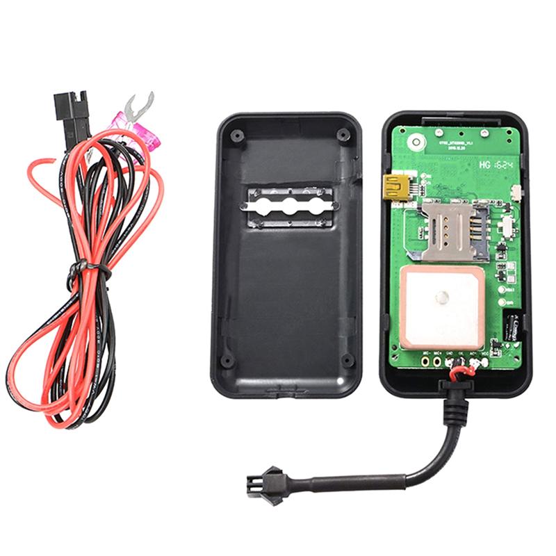WF-1Set GT02A 12V-36V Real-Time GPS/GSM/GPRS SMS Car GPS Tracker Real-Time Positioning Supports Google Maps Link Plastic Black
