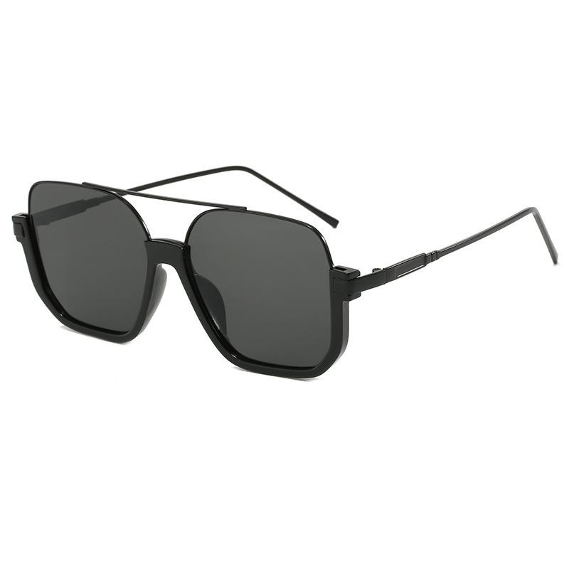 Double Beam Sunglasses Large Frame Korean Version Sunglasses New Retro Personalized Sunglasses
