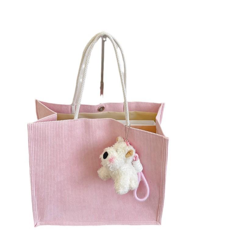 Women's 2024 Large Capacity Canvas Tote Bag, Versatile Single Shoulder Bag for Commute & Students