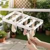 10/20 Clips Collapsible Clothes Drying Rack Plastic Windproof Clothes Dryer Hanger Space Saving Hanging Drying Rack Socks
