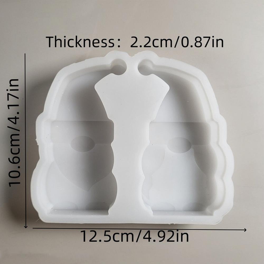 Silicone Plaster Mold Portable Cute Gnome Casting Molds Christmas Baking Silicone Molds Reusable Resin Crafting Mold For Women