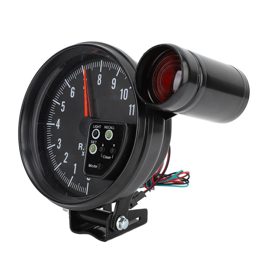 12V 5in Car Tachometer with LED Shift Light 7 Color Display 11 RPM for 4 6 8 Cylinder Vehicles
