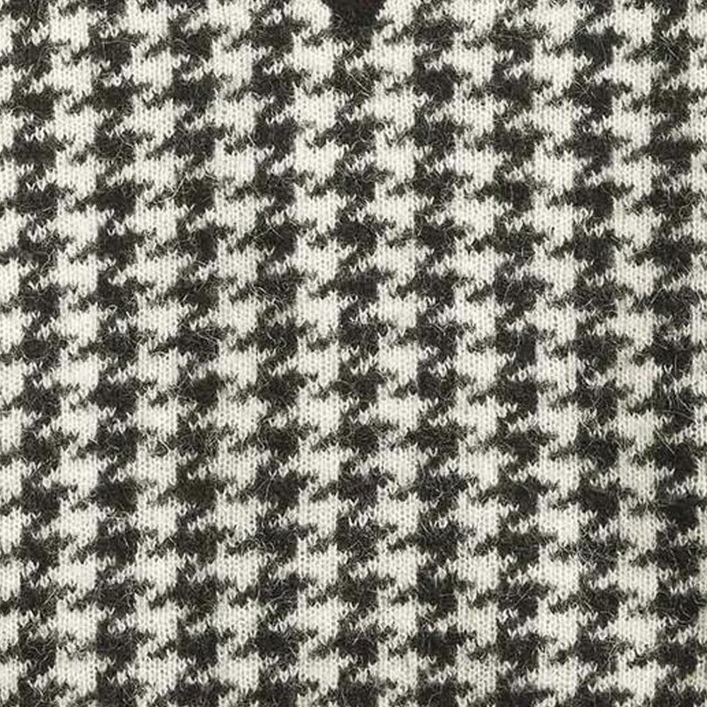 Polo Ralph Lauren SS23 Houndstooth Pattern V-Neck Sleeveless Knit Top Women tops Black White 211764642-001