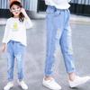 Spring and Autumn Girls Cowboy Pants Casual Style Girl Loose Jeans Child Solid Color Jeans for Children Teenage Clothes