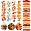 Simulated Maple Leaf Photography Props DIY Autumn Indoor Outdoor Wedding Halloween Thanksgiving Wall Mantel Party Decor TMZ
