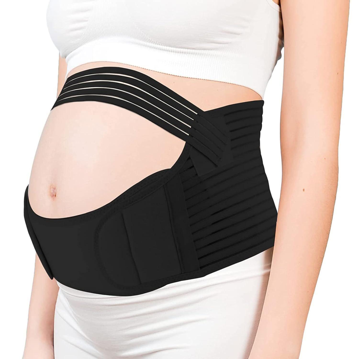 Belly Bands Belt Pregnancy Support Breathable Abdominal Binder Back Support for All Stages of Pregnancy Postpartum S чёрный