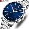 CURREN 8430 Men's Waterproof Quartz Watch with Steel Band, Business Casual Large Dial