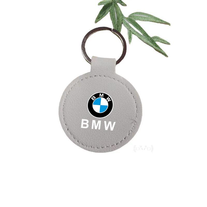 Leather Car Badge Keychain Keyring Styling Key Ring Pendan Gifts For BMW M 1 2 3 4 5 7 Series X6 X7 F10 F30 E46 E60 Car Sticker npdf01