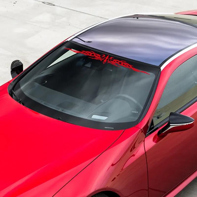 Car Front Windshield Sticker Graphics Creative Windscreen Decor Decal Vinyl DIY Wraps Decoration Auto Para Tuning Accessories