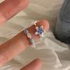 Blue Zircon Star Ring Female New Product Design Stacked Index Finger Ring Personalized Accessories Ring
