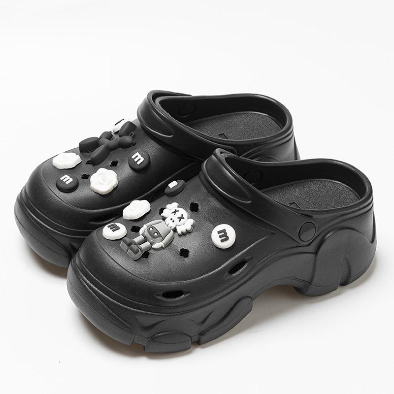 Hole shoes women's summer cartoon cute thick-soled beach outdoor non-slip baotou beach cool slippers