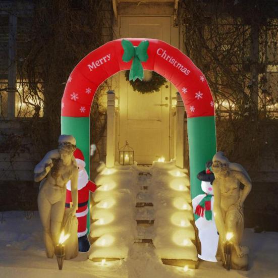 Christmas Santa Claus LED Inflatable Archway Garden Yard Xmas Party Props Decor