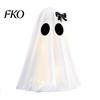 Ghost-themed Decoration Halloween Ghost Decoration, Light-Up with Witch Hat/Bow, Seasonal Holiday Decor Spooky Standing for Porch Yard Outdoor Party