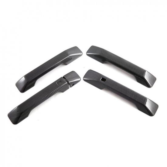 Carbon Fiber Car Door Handles Cover Trim 5pcs For Hyundai Santa Fe 2024 2025