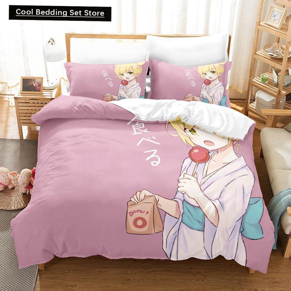 Fashion 3D Print Anime Monogatari Series Bedding Set Single Twin Full Queen King Size Bed Set Adult Kid Bedroom Duvet Cover Sets