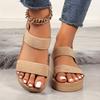 Ladies, Adjustable, Open Mouth Sandals, Breathable Fabric Surface, Lightweight EVA Sole, Outdoor Shoes, Cross Design, Soft Insole, Casual Shoes