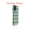 For iPhone 17 Pro Max Case Red Stripe Cloth-Texture Slim Minimalist Protective Cover Compatible with iPhone 16 15 14 13 12 11