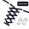 No Tie Shoe Laces For Sneakers Elastic Shoelaces Metal Press Lock Men and Women Lazy Shoes Lace Rubber Band Shoestring 1 Pair