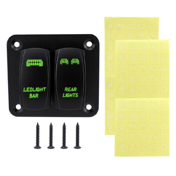 Multifunctional 12V 24V Car 2 Gang/3 Gang Rockers Switch Panel with LED Indicators for Enhances Vehicle Lighting Control