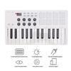 25 Key MIDI Keyboard Controller   with 8 Backlit   Pads 8 Knobs Portable for Computer Recording Music Production White