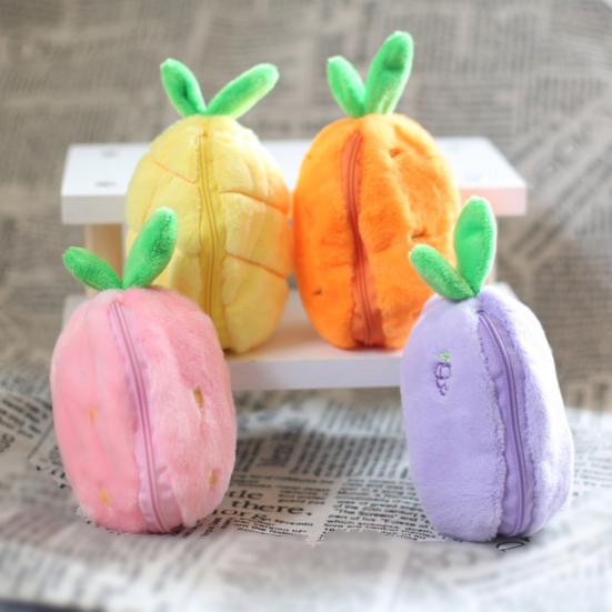 Dog Plush Pendant Cross-dressing Fruit Bunny Doll Plushies Ornament Fluffy Stuffed Animal Cartoon Anime Doll Keychain Accessories Kids Girl