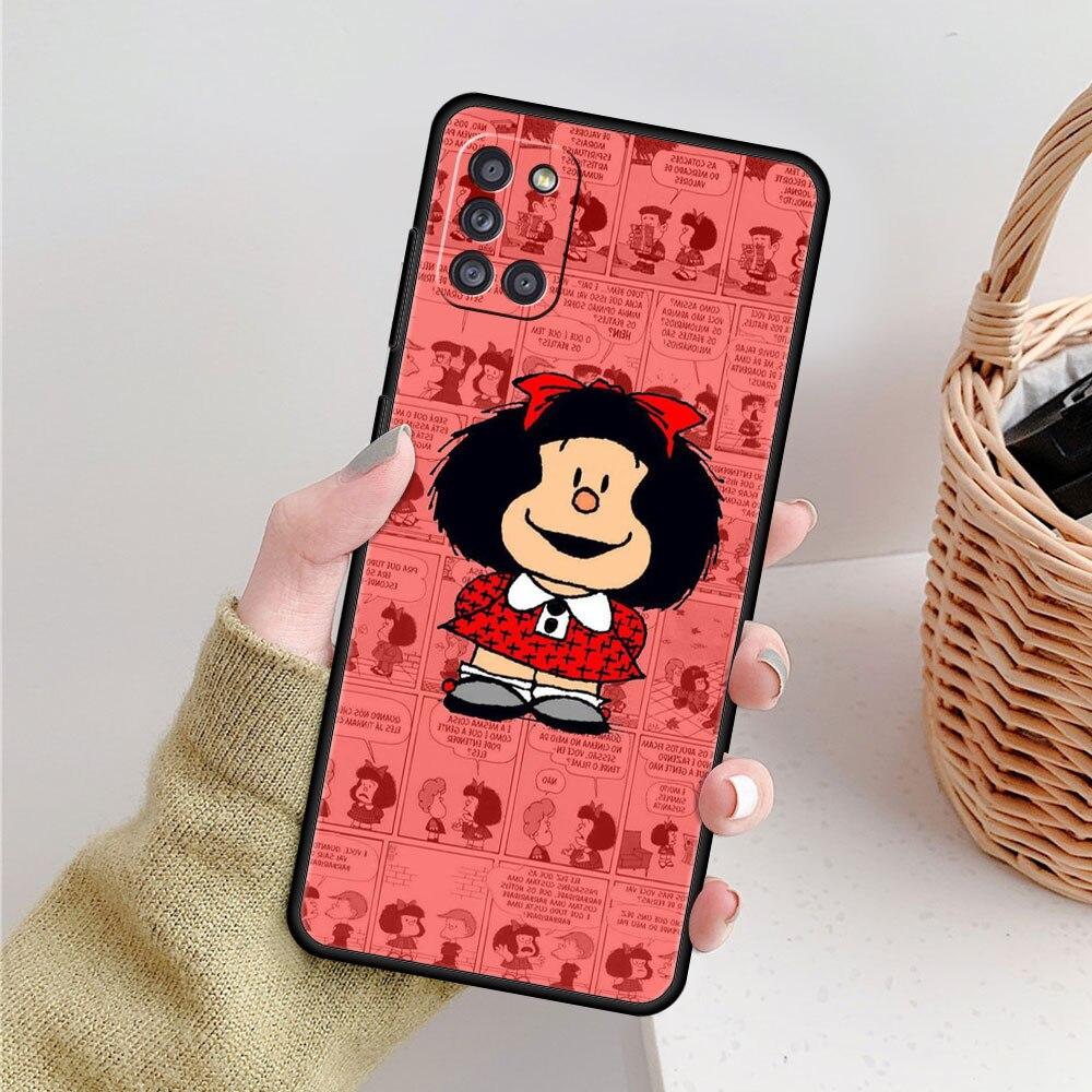 Phone Coque Mafalda Girl For Samsung Galaxy A51 A71 A31 A41 A72 A52 A12 A21s A02s A32 4G A33 A22 A53 A52s 5G A13 A23 Cover