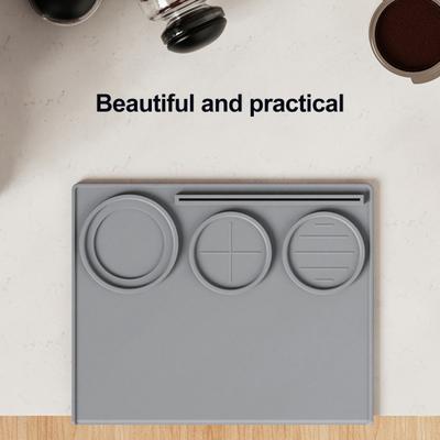 Espresso Tamping Mat Non-Slip Silicone Coffee Tamper Mat Heat Resistant Barista Tamping Station Pad for Espresso Machine Countertop