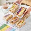 10/50 st Smörgåsförpackningslåda Halvsmörgås Hamburgare Förpackningset Bakning Picknick Matlåda Engångsplast Matlåda