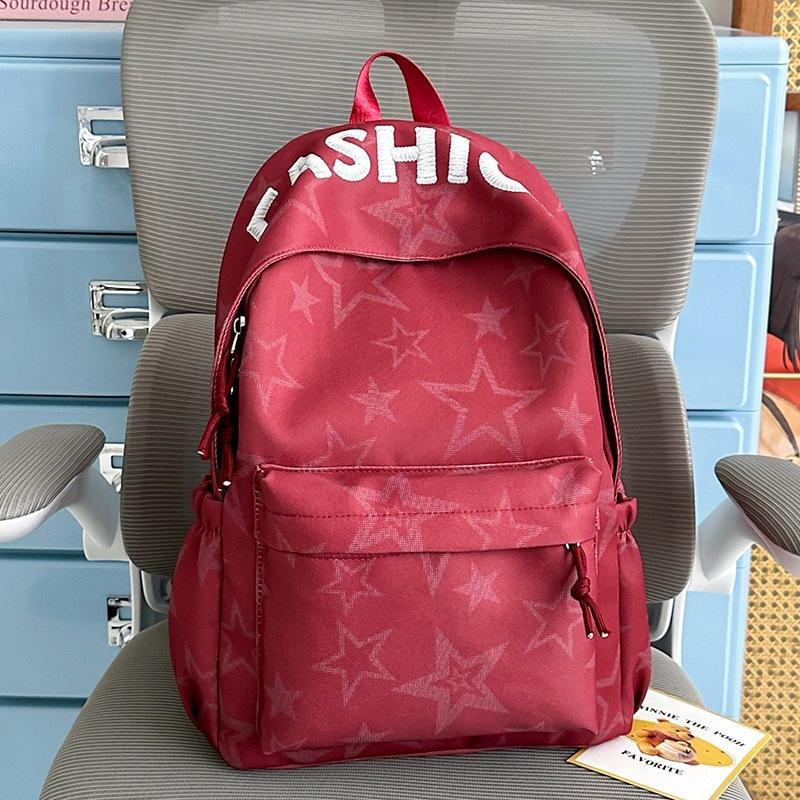 Schoolbag Japanese Ins Fashion Trend Star School Bag Student Korean Edition Large Capacity Lightweight Backpack Mori Simple Backpack