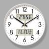 Silent Dual Calendar Wall Clock Living Room Wall Clock Classic Clock Wall Watch Perpetual Calendar Quartz
