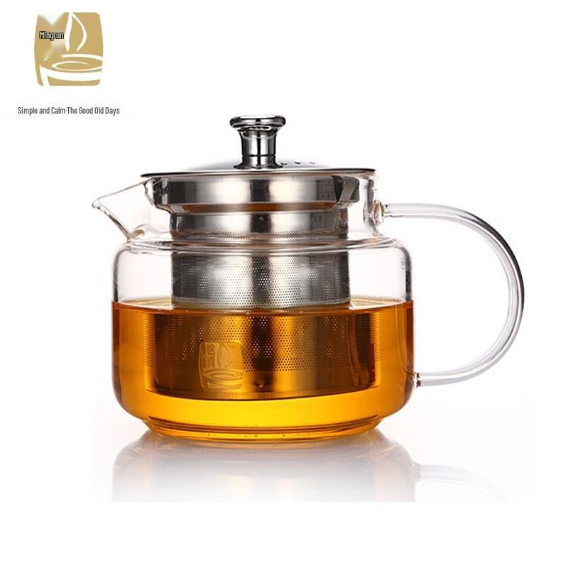 

MINGRUN Heat-Resistant Glass Teapot with Stainless Steel Infuser