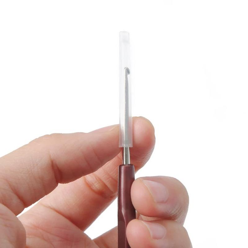 Mini Extra Thin Crochet Hook Yarn Knitting Tool Lace Thread Needle Pen Style Craft Kit Handy Stitch Implement for Hat Shoe
