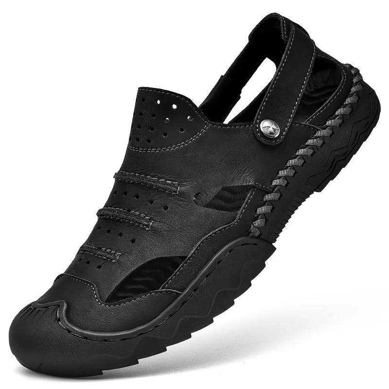 New Mens Sandals Summer Breathable Mesh Sandals Men Outdoor Casual Lightweight Beach Sandals Fashion Men Shoes Large Size 38-46
