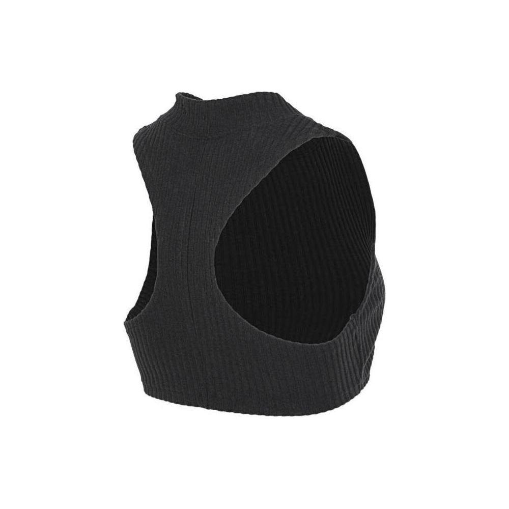 Nike Mock-Neck Solid Sleeveless Tank Top Women Tops Black FN3678-010