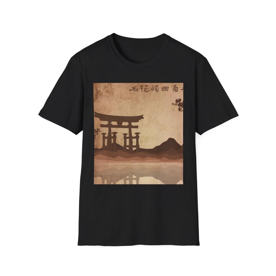 Japanese Landscape Unisex T-Shirt, Japanese Art Tee, Nature Scene Shirt 1 S