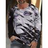 Men's Streetwear 3D Anime Girl Printed T-Shirt Casual Round Neck Graphic T-Shirt Tops